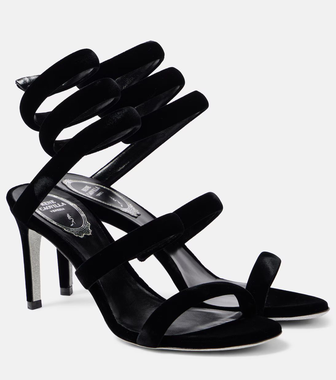 Cleo 80 velvet sandals | Mytheresa (UK)