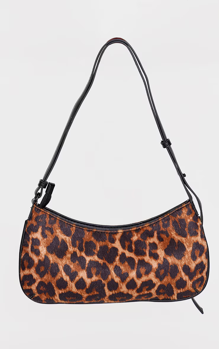 Leopard Print Slim Shoulder Bag | PrettyLittleThing UK