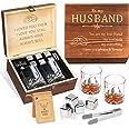 Anniversary Oaksea Gifts for Men Him Husband, Stainless Steel Engraved Whiskey Stones Glasses Set... | Amazon (US)