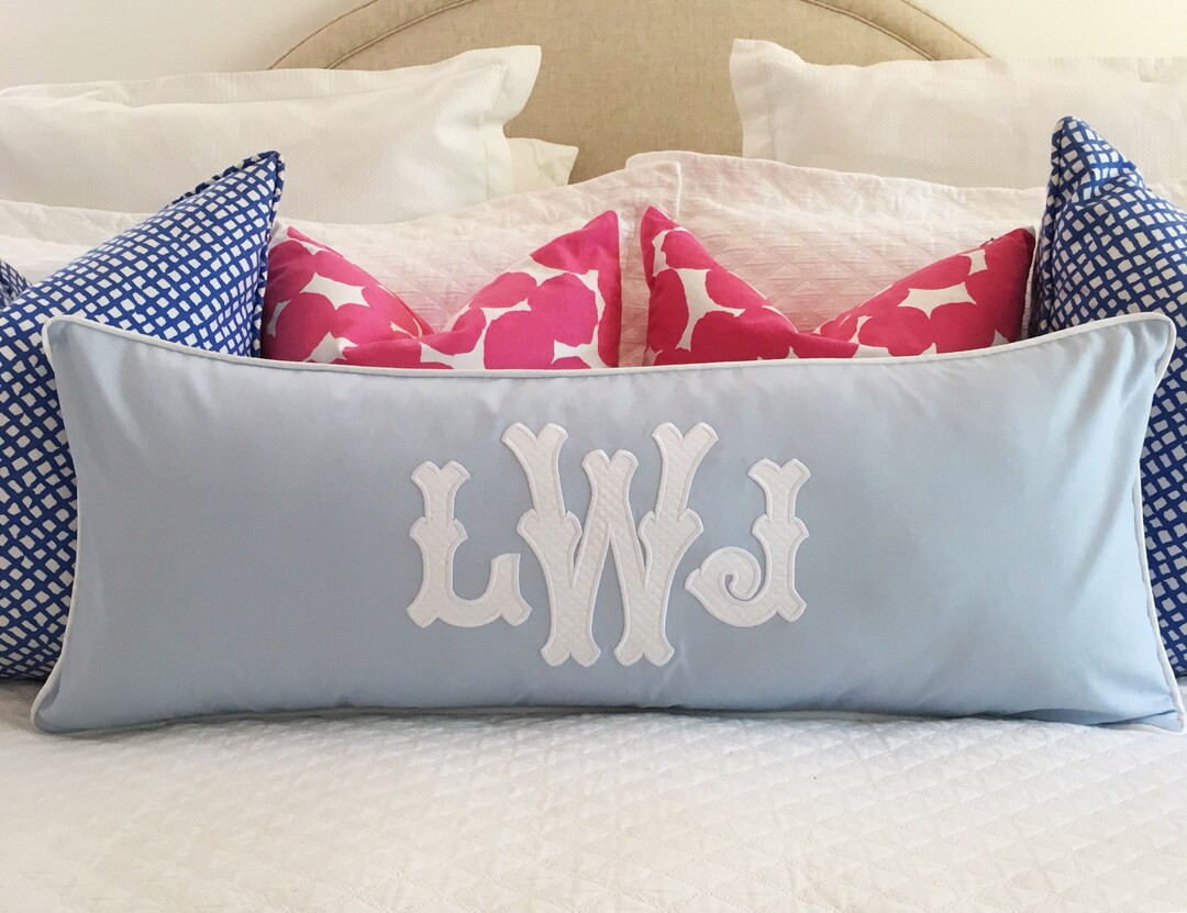 14 X 36 Monogrammed Appliquéd Pillow Cover - Etsy | Etsy (US)