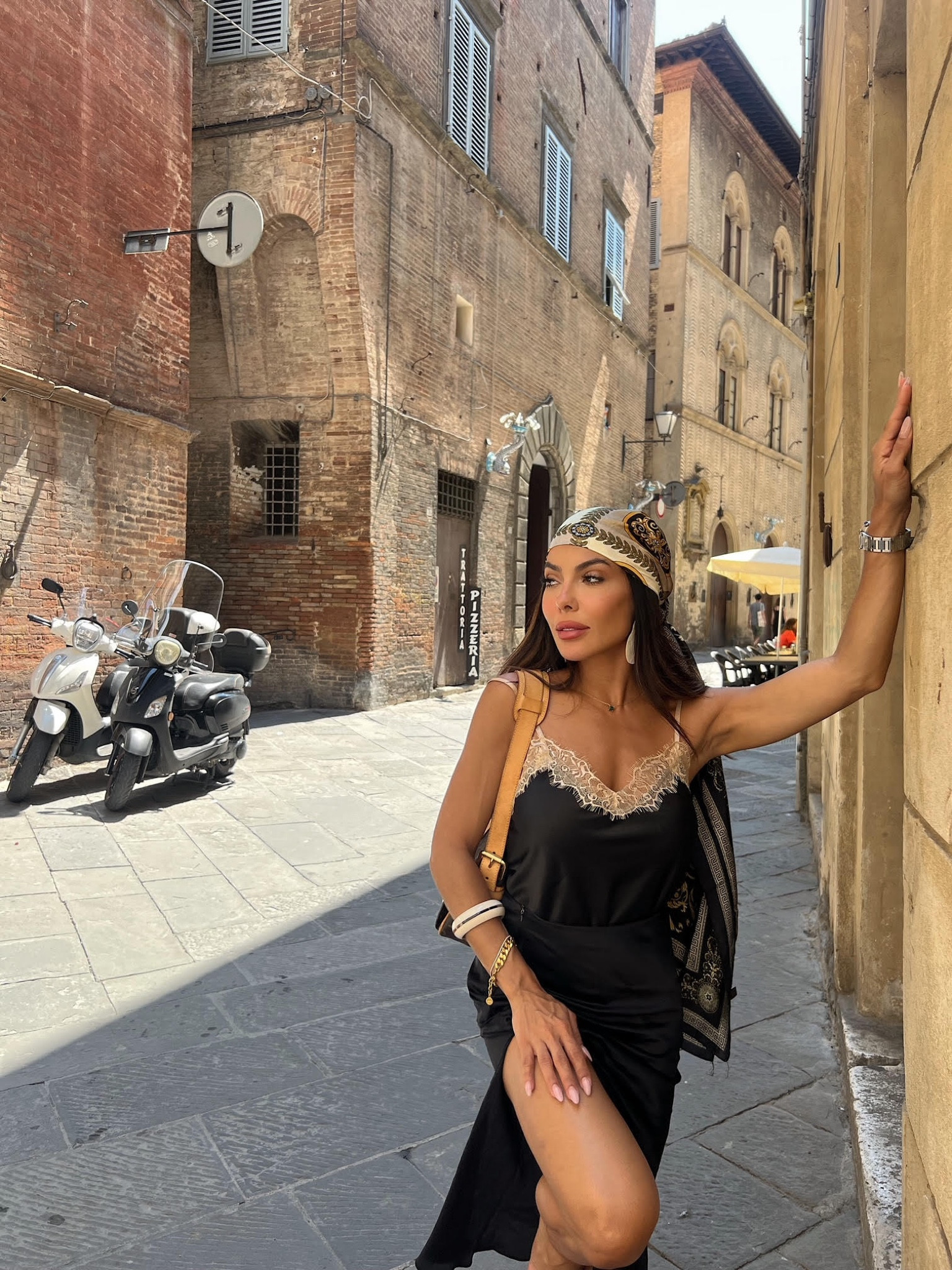 Holiday outfit ideas, silk top, satin top, satin dress, slip dress, lace trim dress, contrast lace trim dress, head scarf, pattern silk scarf, outfit inspo, midi skirt, mulberry, Allsaints, free people 

#LTKSeasonal #LTKfit #LTKeurope