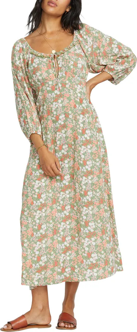 Billabong Dream All Day Floral Midi Dress | Nordstrom | Nordstrom