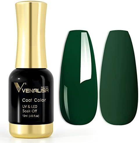 VENALISA Gel Nail Polish, 12ml Emerald Green Color Soak Off UV LED Nail Gel Polish Nail Art Starter  | Amazon (US)