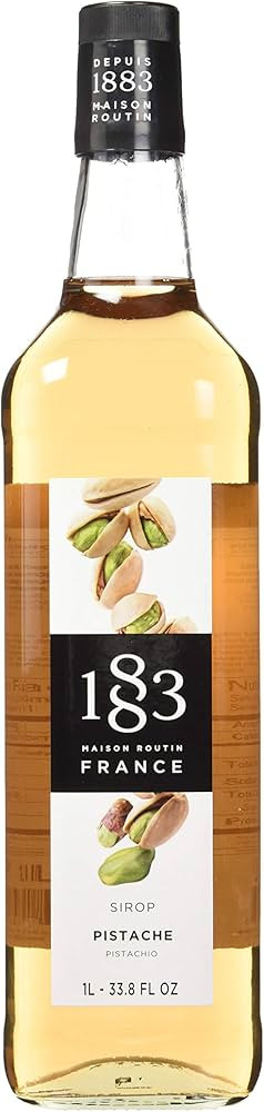 1883 Coffee Syrup, Pistachio Syrup for Drinks, Made in France, 1 Liter Plastic Bottle | Amazon (US)