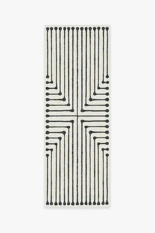 Jonathan Adler Inkdrop Black & Ivory Rug | Ruggable