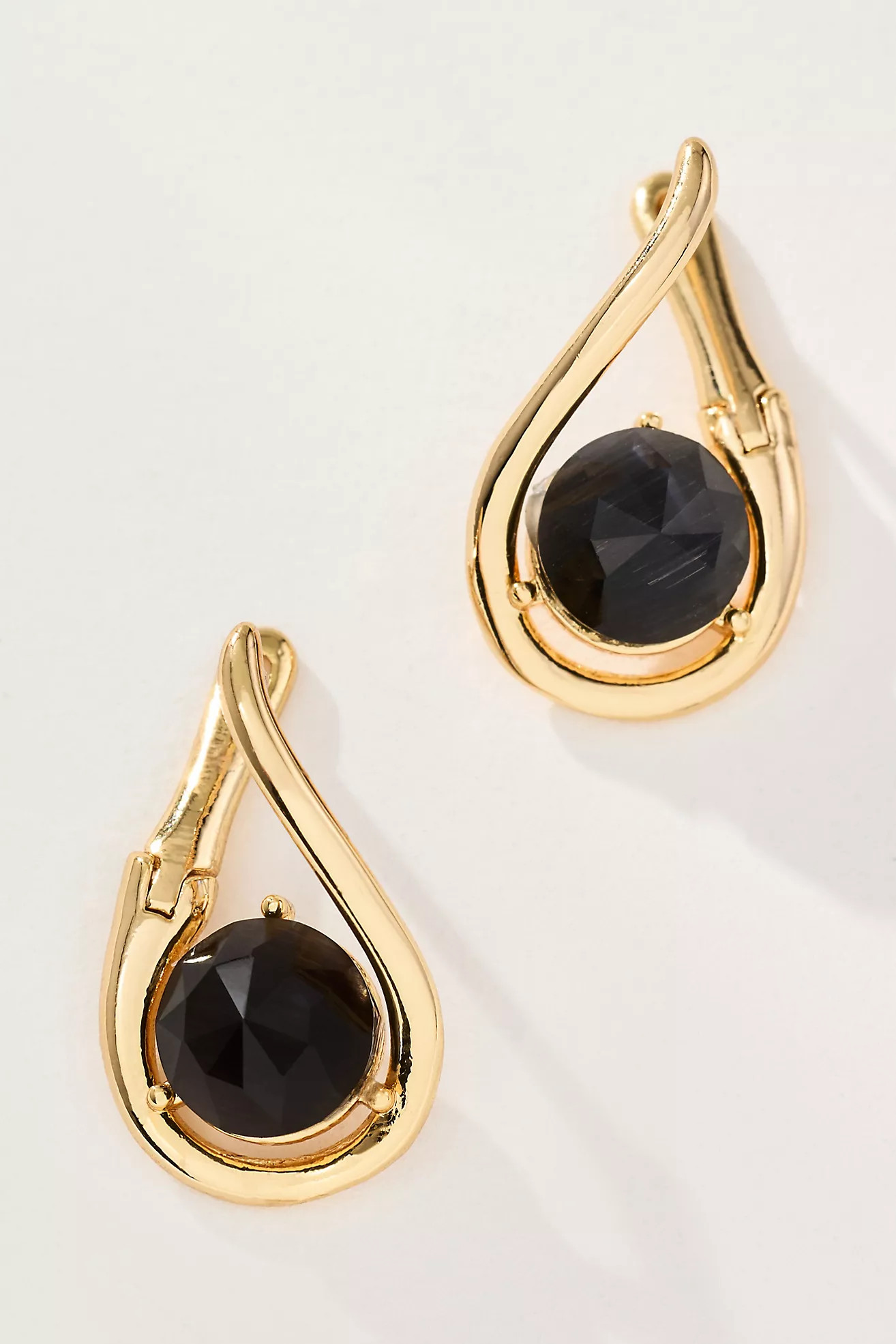 Looped Stone Huggie Hoop Earrings | Anthropologie (US)