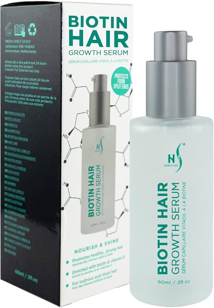Herstyler Biotin Hair Growth Serum - Biotin Hair Serum for Hair Growth - Hair Regrowth Serum for ... | Amazon (US)