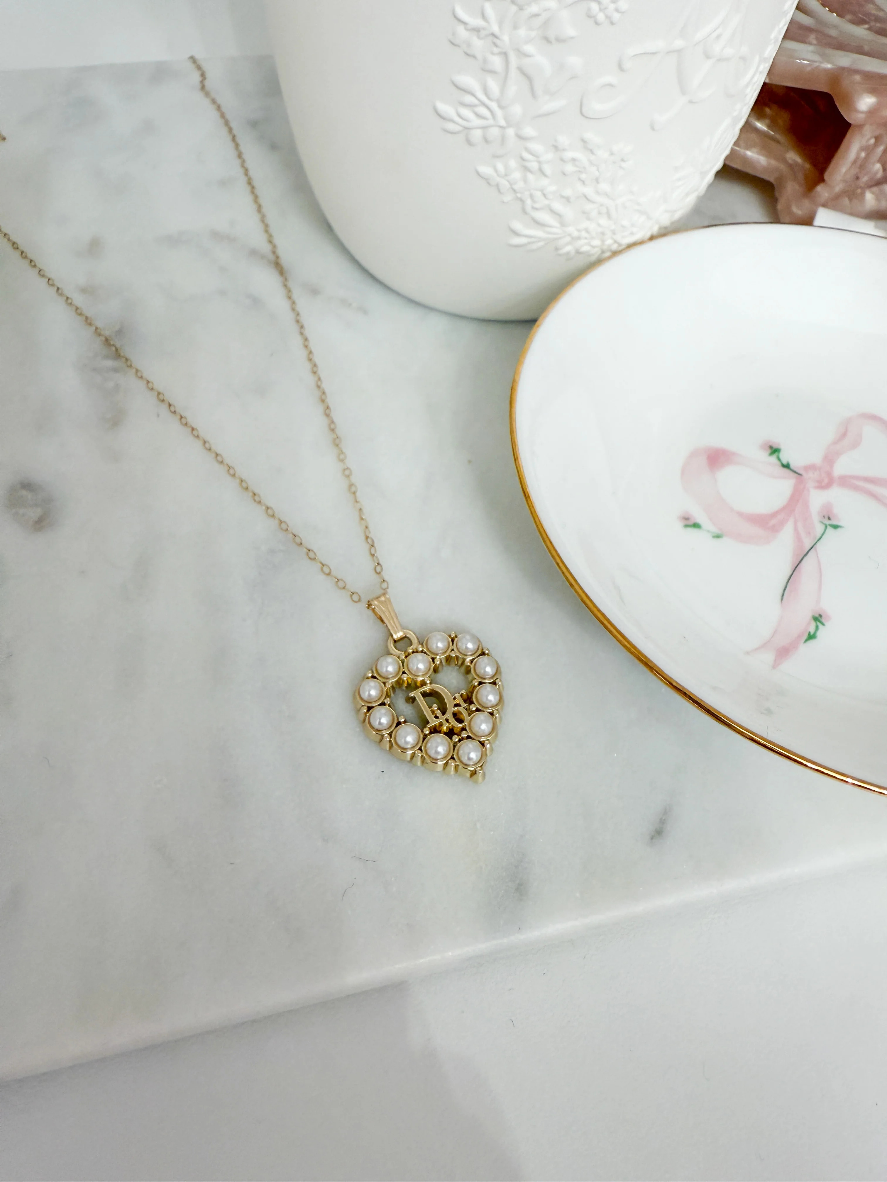 J'adore Pearl Heart Necklace(Sold Out, PRE-ORDER 9/30) | Carin Rose