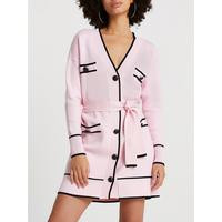 River Island Belted Cardigan- Pink | Very (UK)