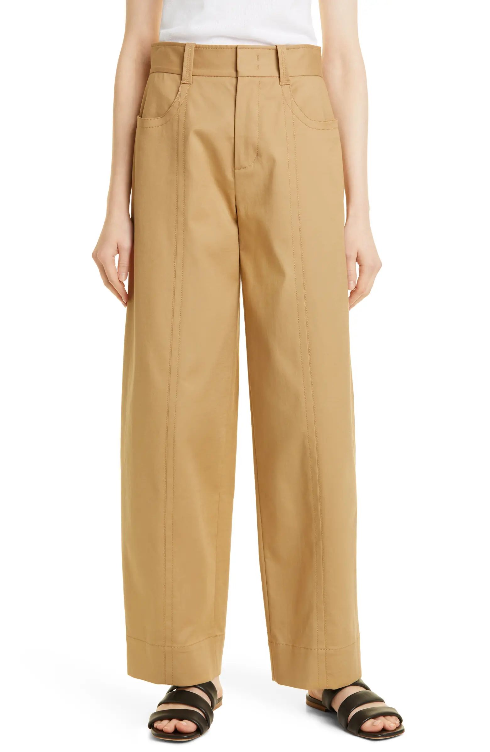 Vince Seam Front Stretch Cotton Trousers | Nordstrom | Nordstrom
