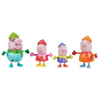 Peppa Pig Family Wintertime 3'' Figures - 4pk | Target