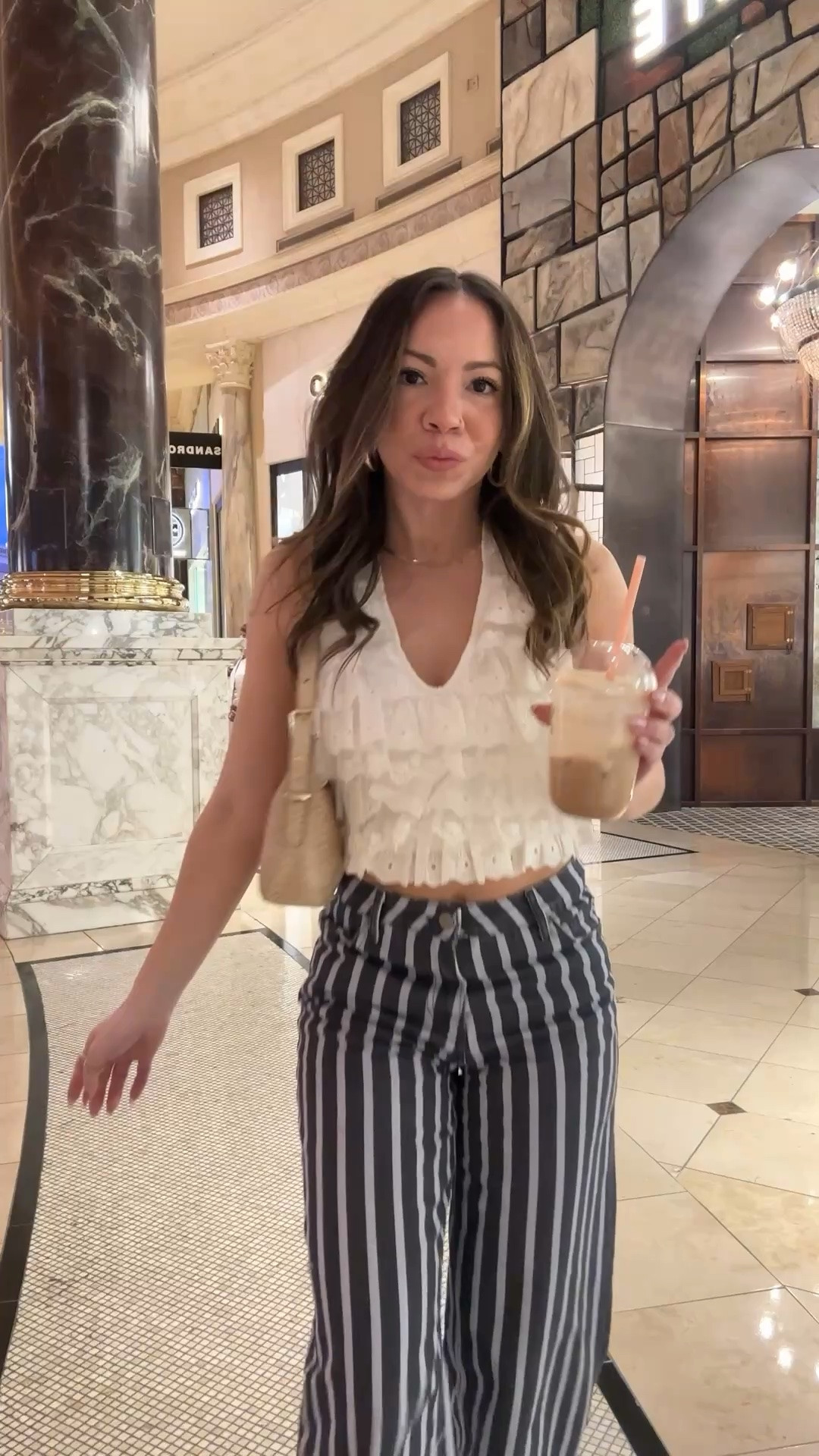 These stripes denims are so cute, paired with this ruffle white top. #zara @Zara

#LTKgrwm #LTKootd #LTKSaleAlert