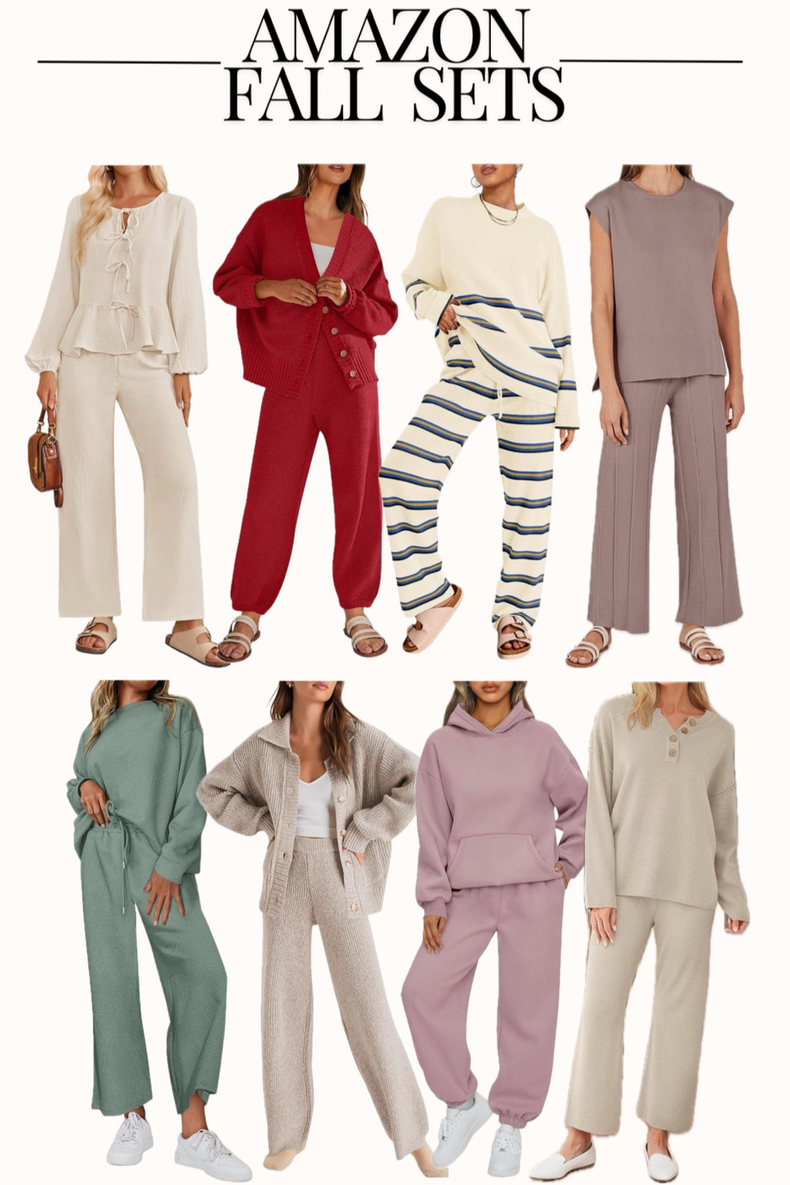 Amazon fall sets 🤎

Matching sets, matching sets outfit, affordable matching sets, fall outfits, fall fashion, Amazon fashion, affordable fashion, outfit inspo

#LTKFindsUnder50 #LTKStyleTip #LTKSeasonal