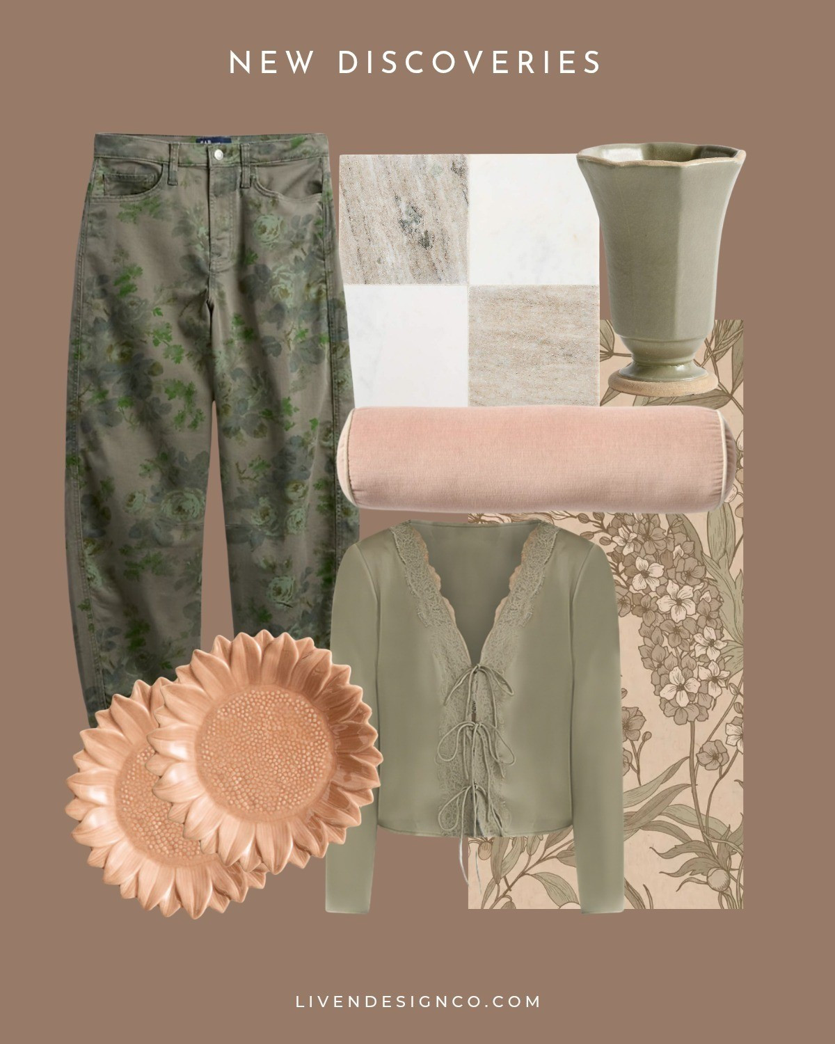 New discoveries. Style inspiration. Floral barrel denim jeans. Spring style. Home decor. Checkered marble board. Floral plate. Dining. Velvet bolster pillow. Dusty rose. Pale pink. Floral botanical wallpaper. Neutral wallpaper. Ceramic vase 

#LTKSeasonal #LTKHome #LTKSaleAlert