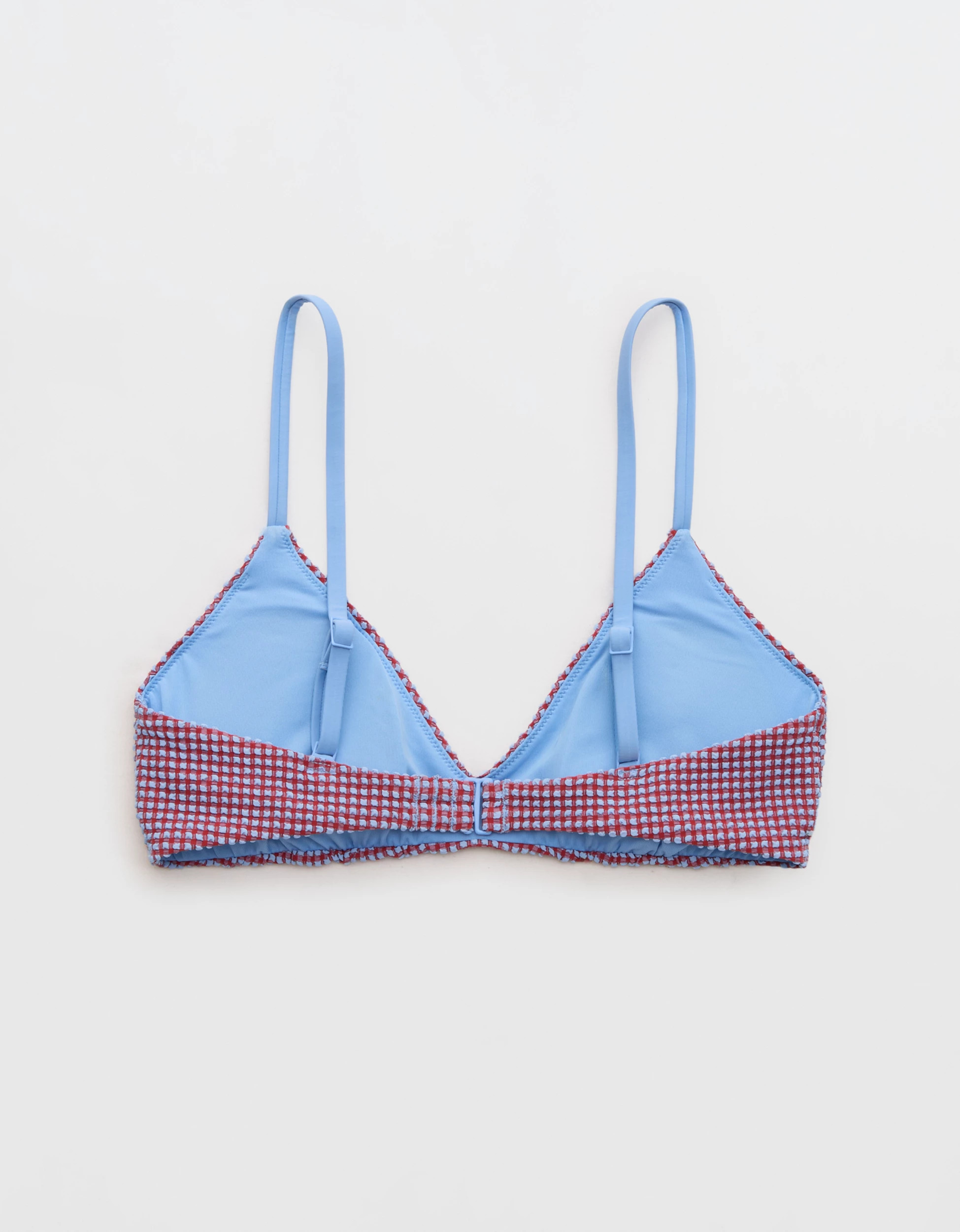 Aerie Gingham Skinny Strap Voop Bikini Top | American Eagle Outfitters (US & CA)
