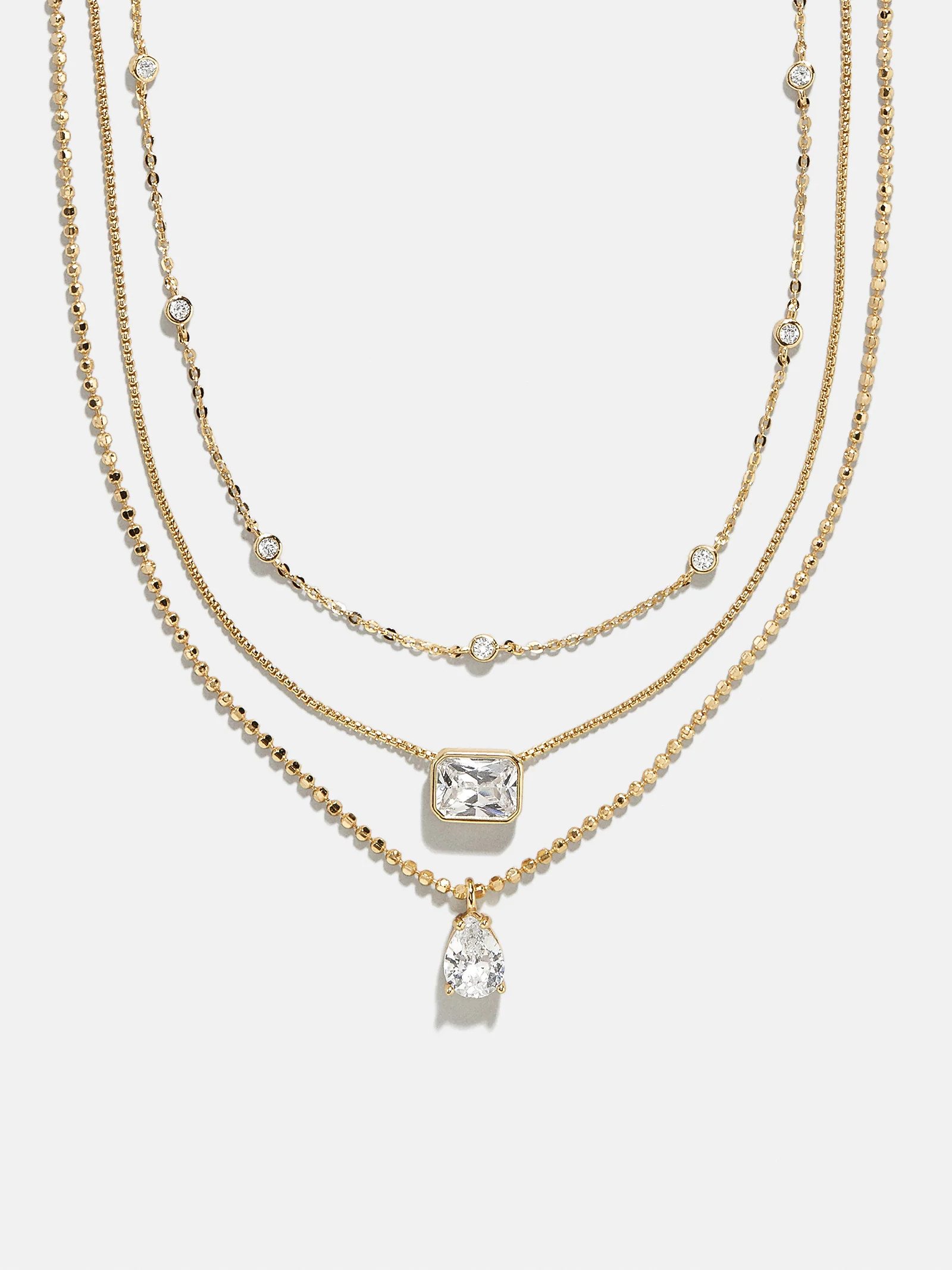 Jenna 14K Gold Layered Necklace - Jenna 14K Gold Layered Necklace | BaubleBar
