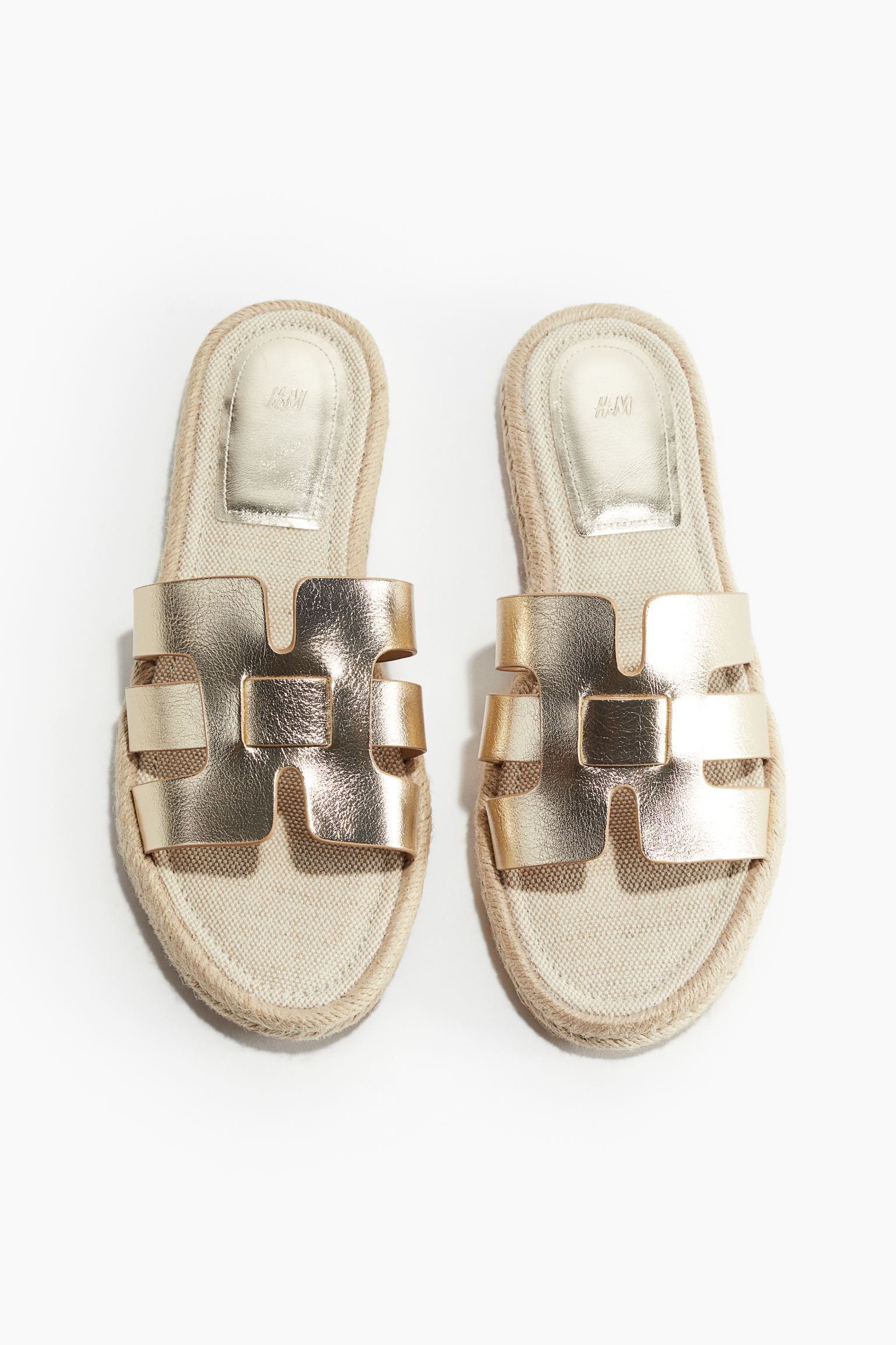 Espadrille Sandals - Gold-colored - Ladies | H&M US | H&M (US + CA)