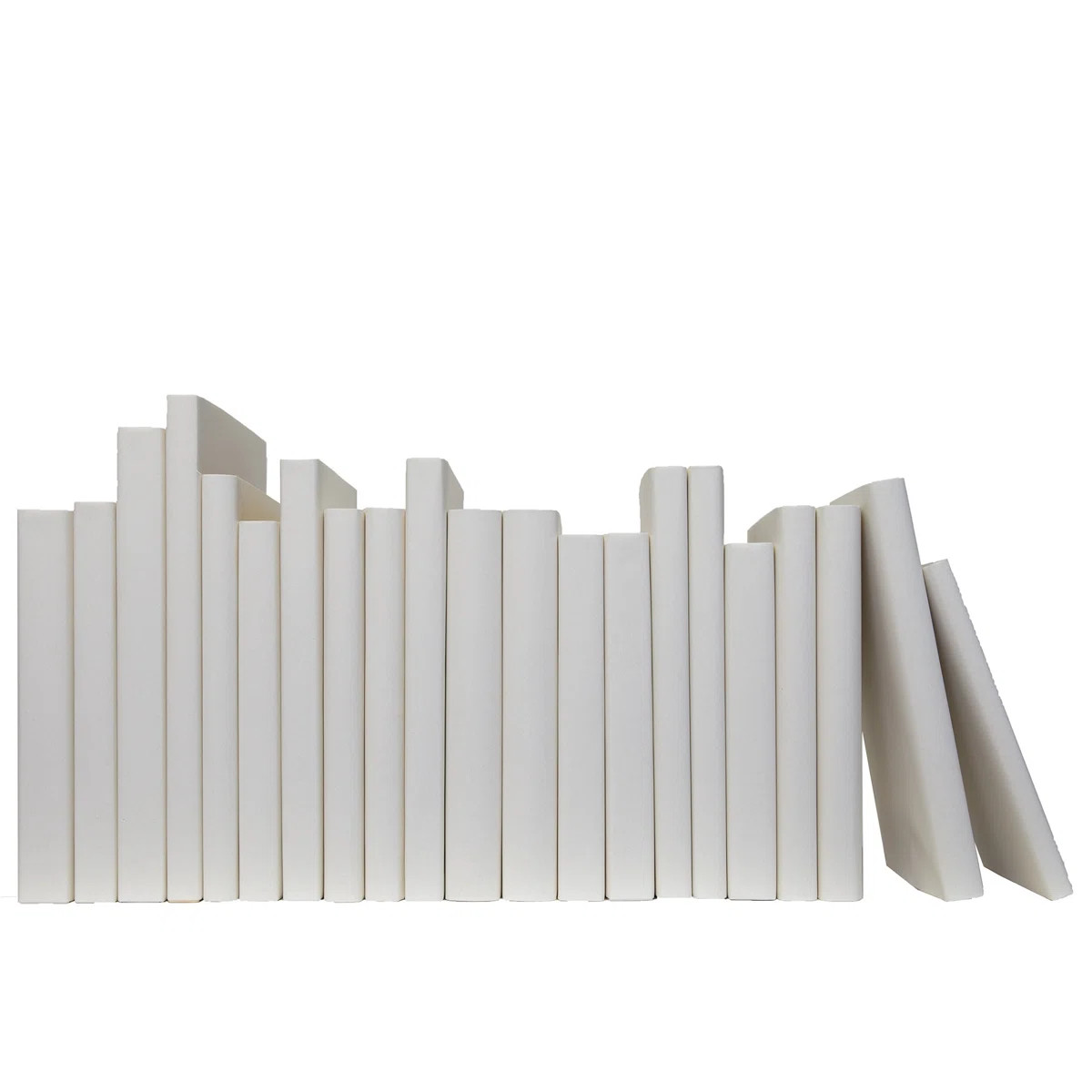 Decorative Books - Sand Oversized Paper Wrapped Books - Off White Books By The Foot | Wayfair North America