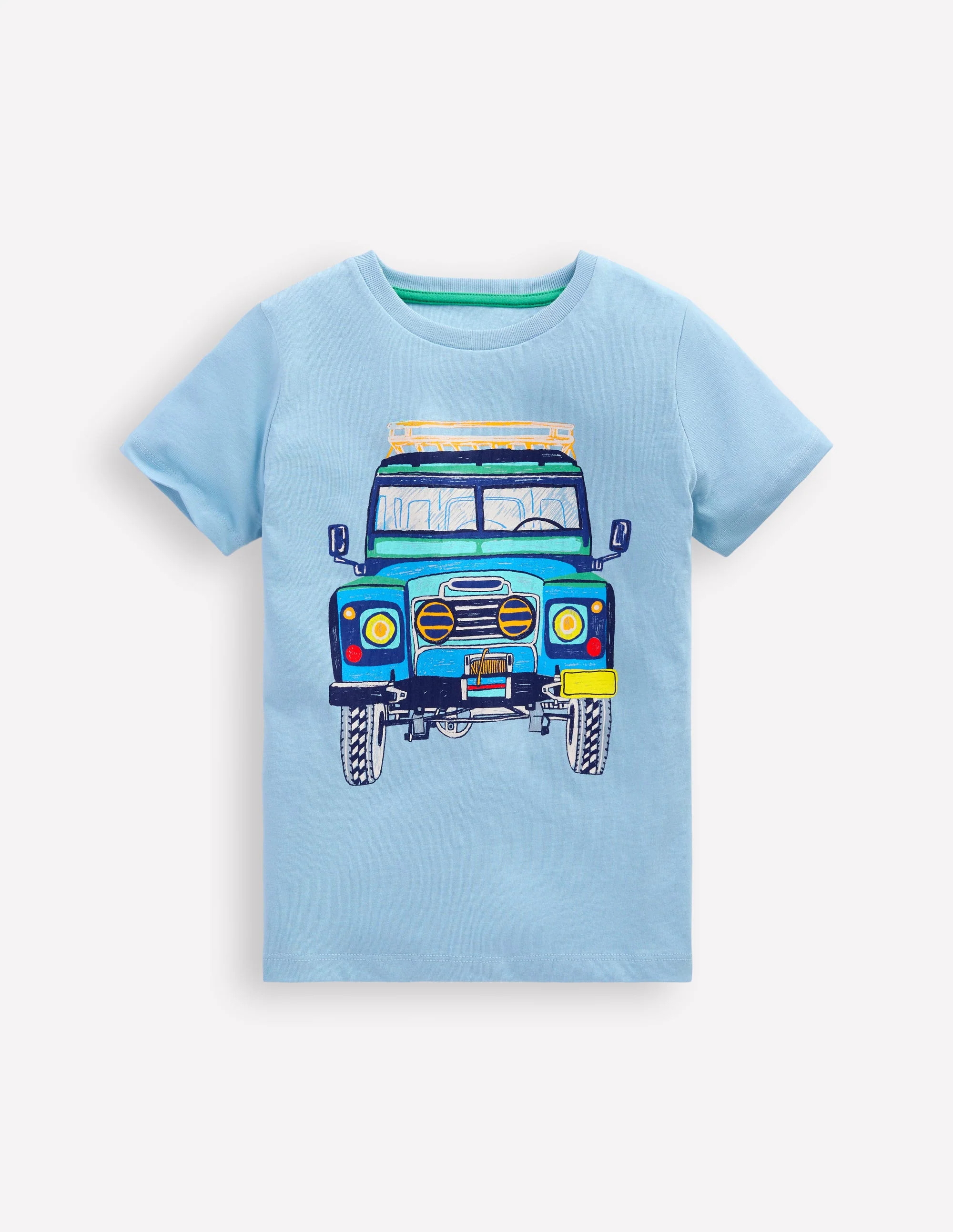 Short Sleeve Graphic T-shirt-Glacier Blue Jeep | Boden UK