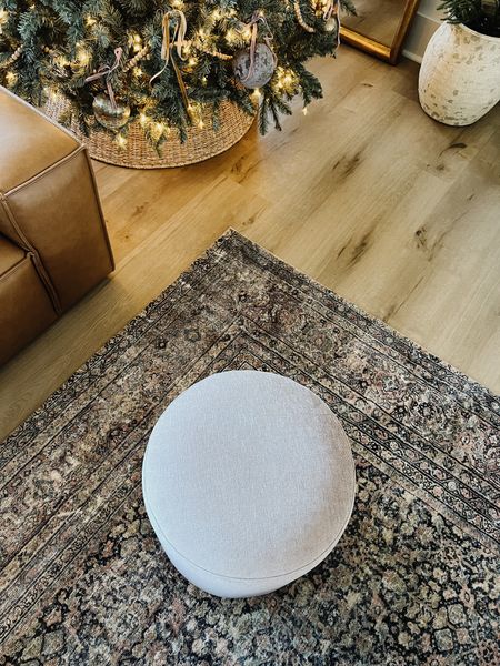 The perfect match to our area rug is our
Sale ottoman!! Rug is on sale too! 
