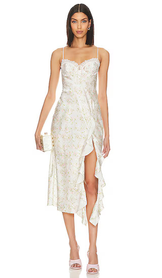 Chania Midi Dress in White | Revolve Clothing (Global)