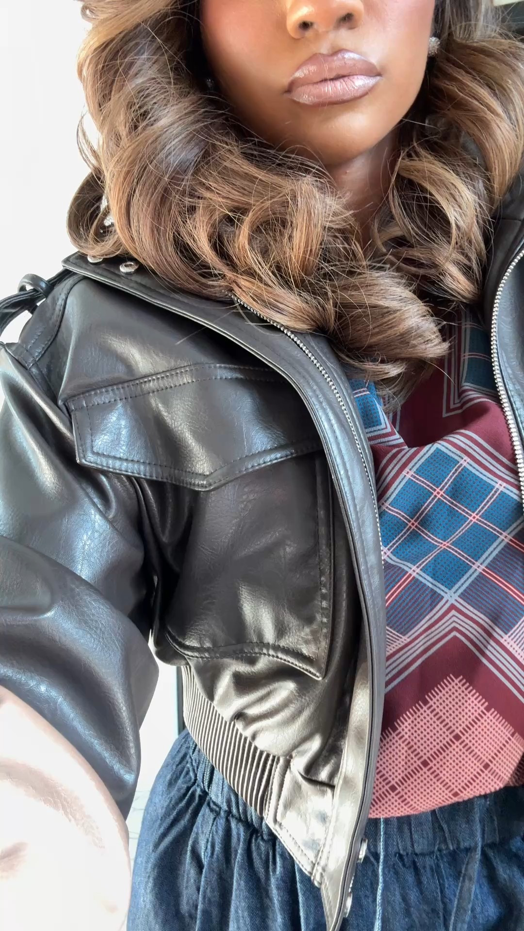 Faux leather bomber jacket was the perfect addition to this look! 

#LTKStyleTip #LTKFindsUnder100