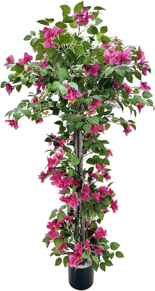 5FT Tall Artificial Bougainvillea Tree - Realistic Fake Red Bougainvillea Plant for Outdoor/Indoo... | Amazon (US)