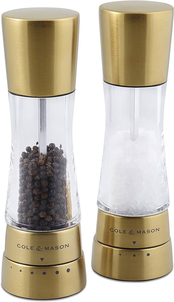 Cole & Mason H332017 Derwent Gold Salt and Pepper Mills | Gourmet Precision+ | Stainless Steel/Ac... | Amazon (US)