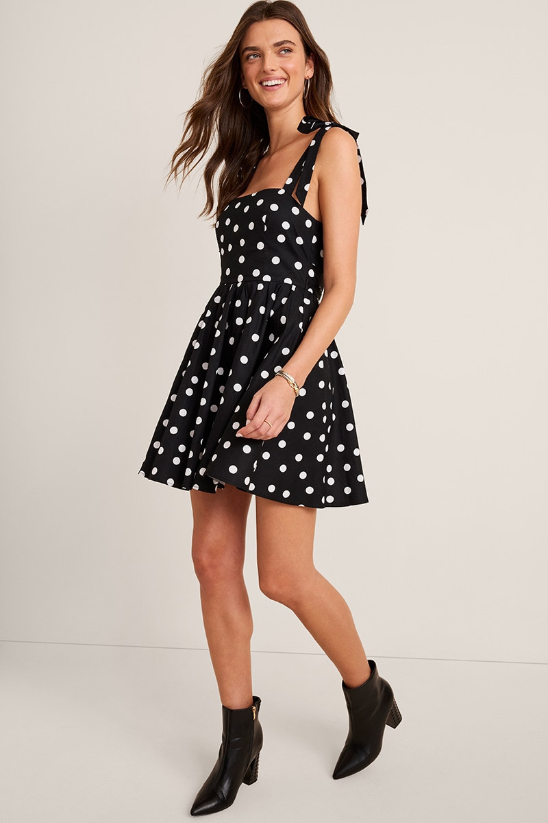 Lynn Polka Dot Mini Dress | Francesca's