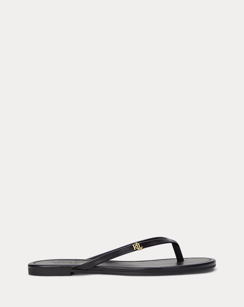 Raquel Leather Flip-Flop for Women | Ralph Lauren® UK | Ralph Lauren (UK)