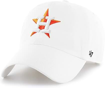 '47 MLB Black White Clean Up Adjustable Hat Cap, Adult One Size | Amazon (US)