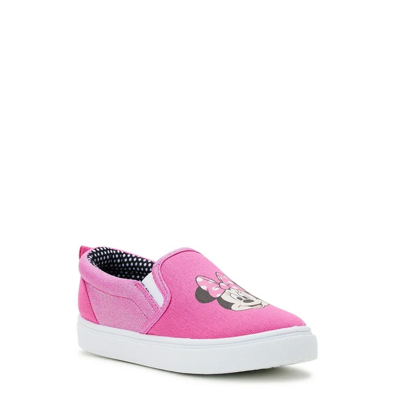 Disney Minnie Mouse Little & Big Girls Slip On Sneaker, Sizes 11-5 | Walmart (US)