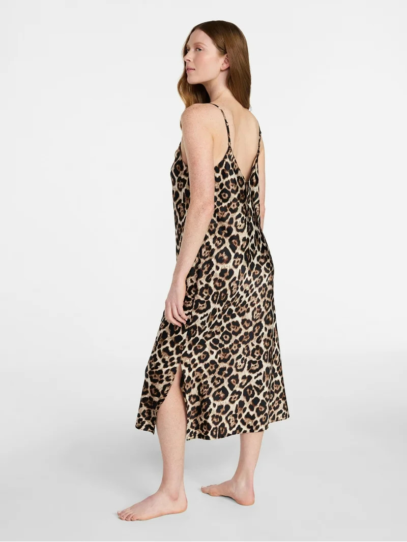 Joyspun Women\u2019s Satin Midi Chemise, Sizes S-3X | Walmart (US)