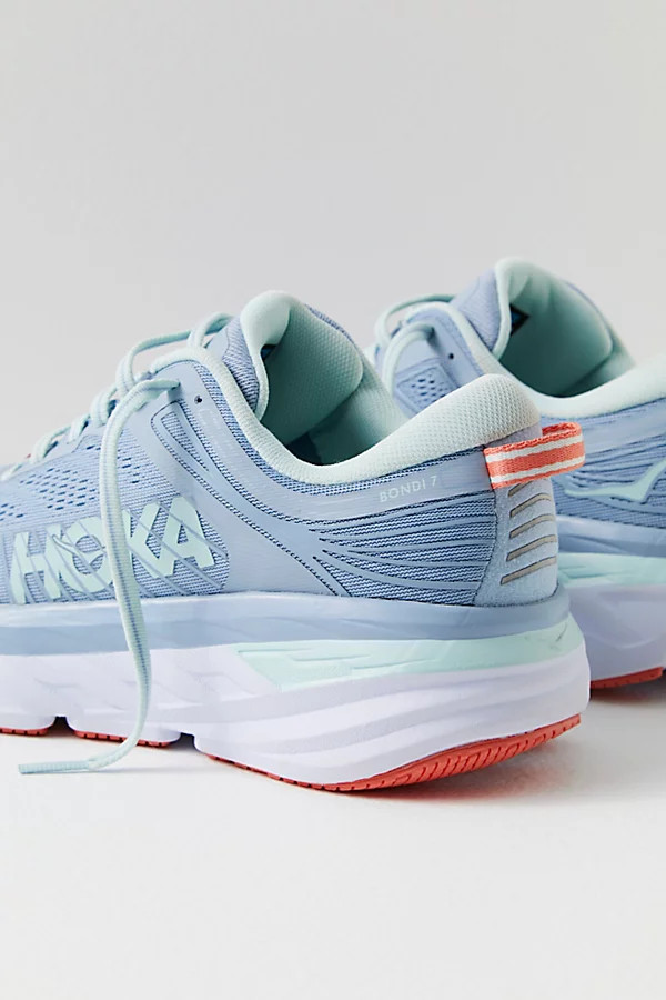 HOKA Bondi 7 Sneakers by HOKA at Free People, Blue Fog / Blue Glass, US 8.5 | Free People (Global - UK&FR Excluded)