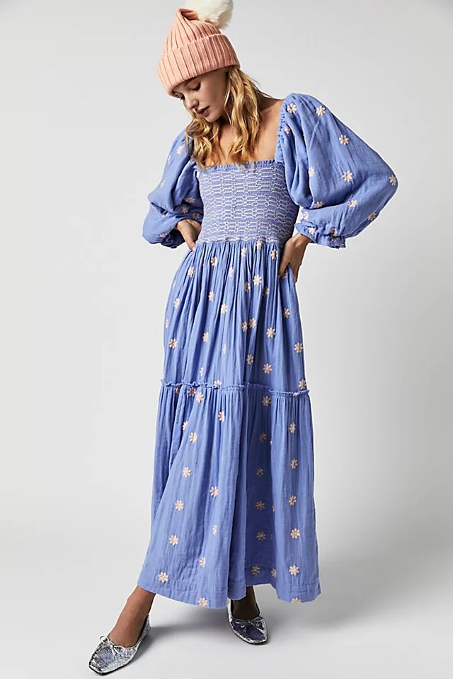 Dahlia Embroidered Maxi Dress | Free People (Global - UK&FR Excluded)