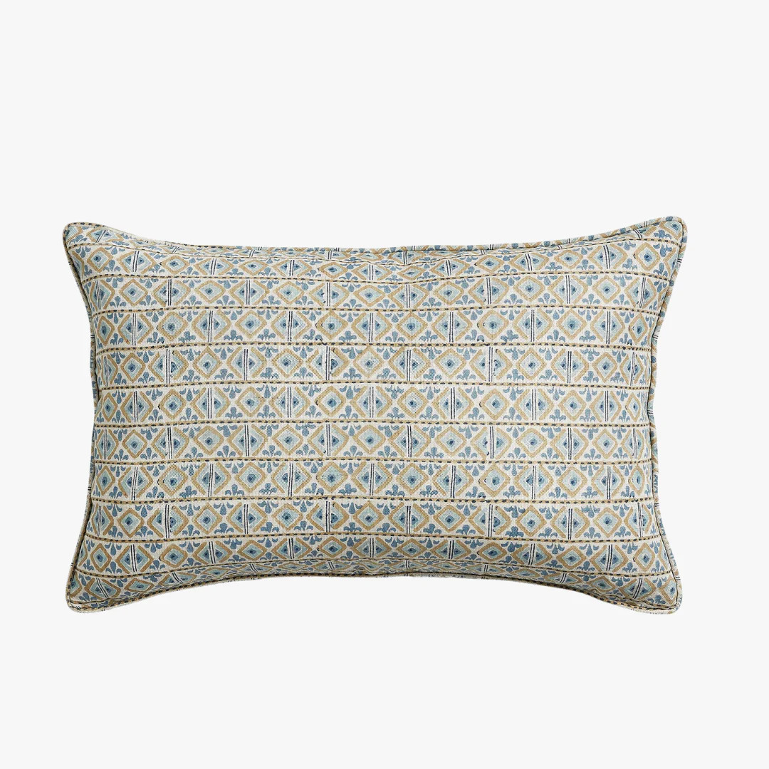 Ishtar Fresh Azure Lumbar Pillow Cover | Dear Keaton