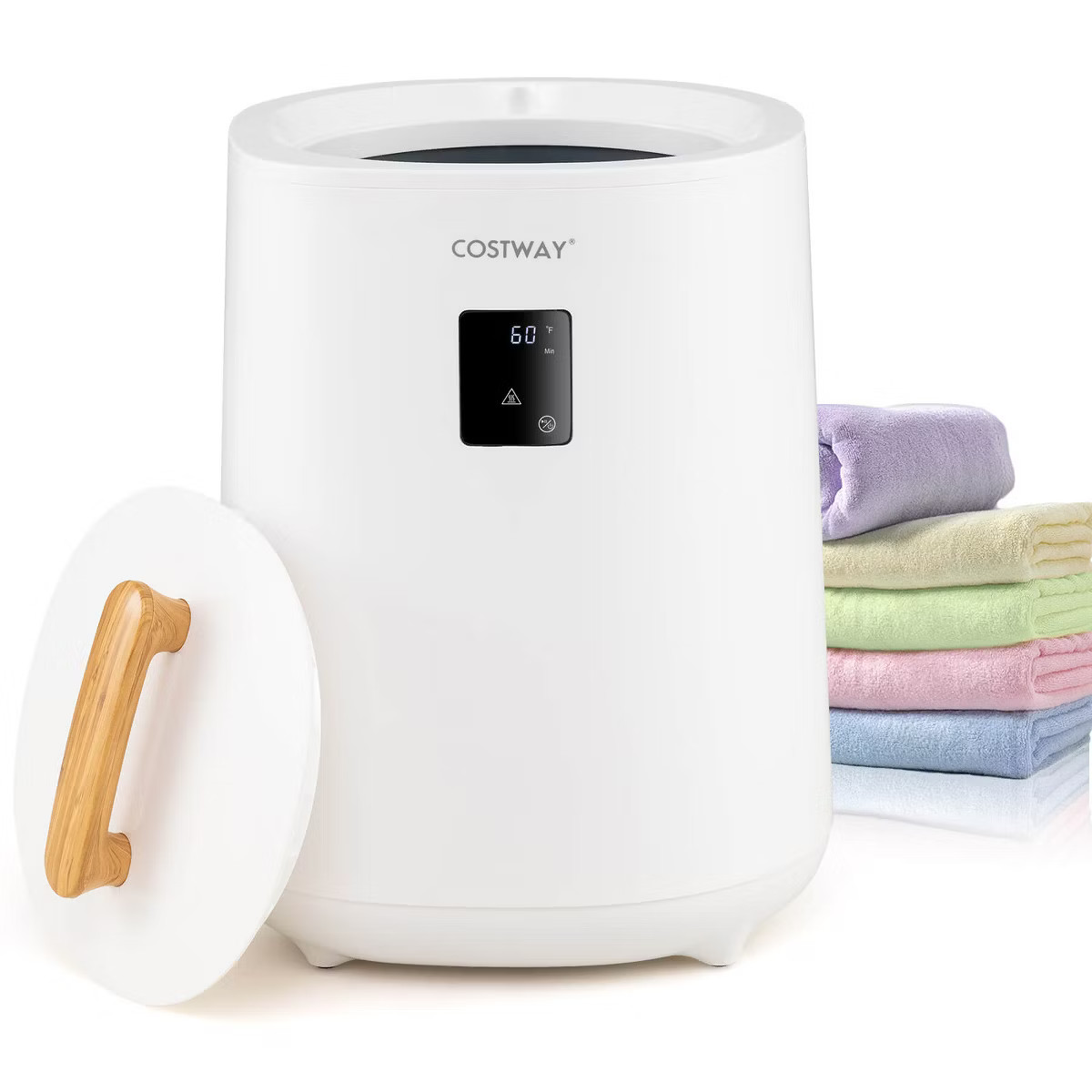 Costway 18 L Towel Warmer for Bathroom Luxury Towel Heater with LED Display & Auto Shut off White | Target