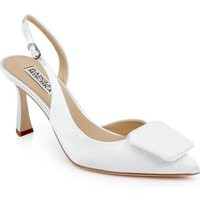 Badgley Mischka Graciella High Heel Slingback Pumps, Size: 5 in White | Badgley Mischka