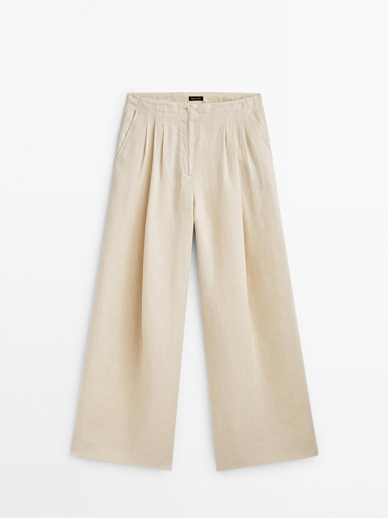 100% linen darted co-ordinated trousers | Massimo Dutti DE
