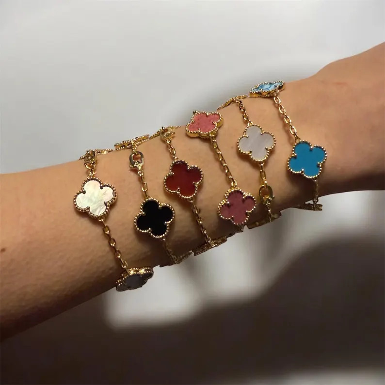 18kt Gold Four-leaf Clover Bracelet Lucky Charm Elegant High Quality Gift for Her Gift for Him Un... | Etsy (US)