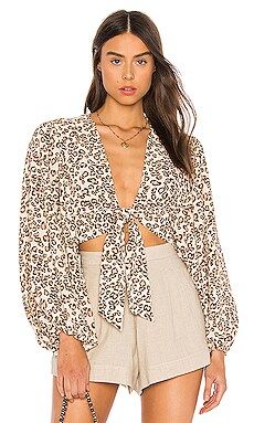 L'Academie The Christophe Top in Brown Leopard from Revolve.com | Revolve Clothing (Global)