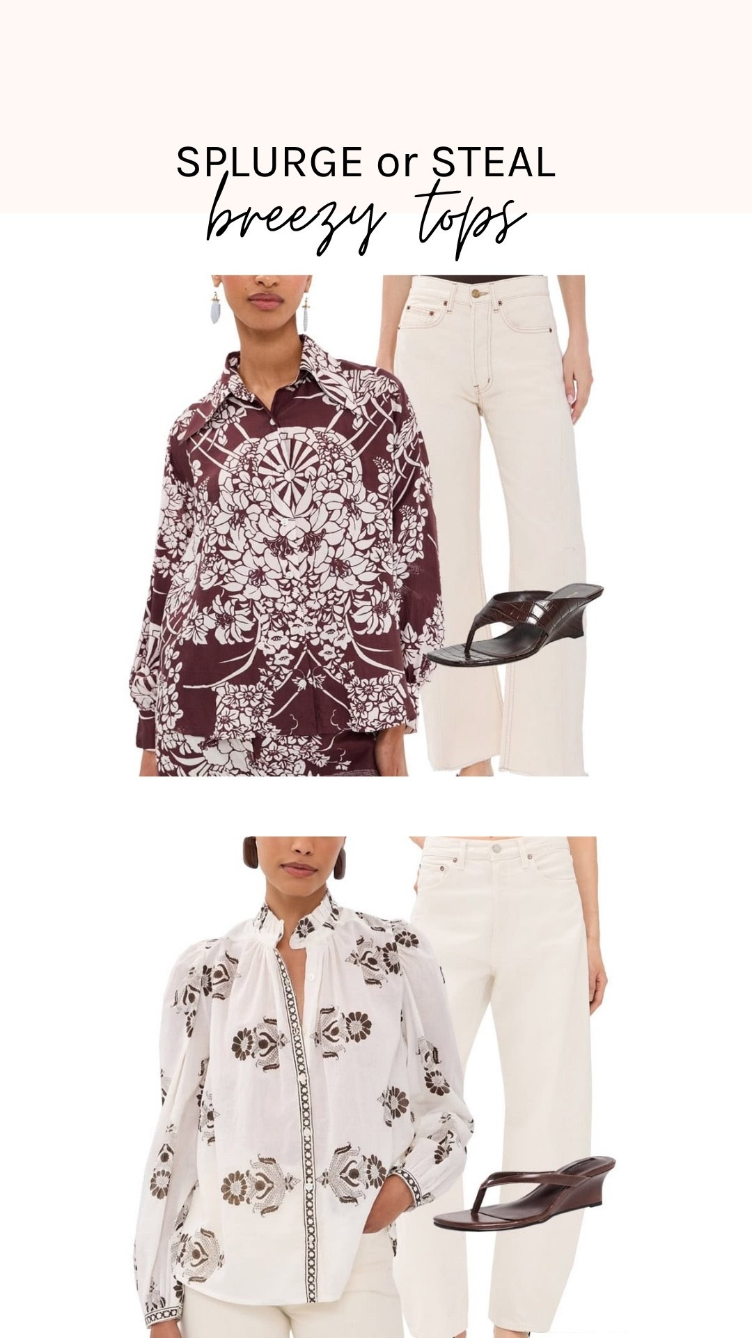Keep it cool as temperatures rise. This weekend’s picks feature breezy tops paired with fabulous jeans and easy-to-wear skirts. Finish off your go-to summer look with a great pair of sandals. Whether you’re looking for a steal or ready to splurge, you’re sure to find a look you’ll love.

#LTKootd