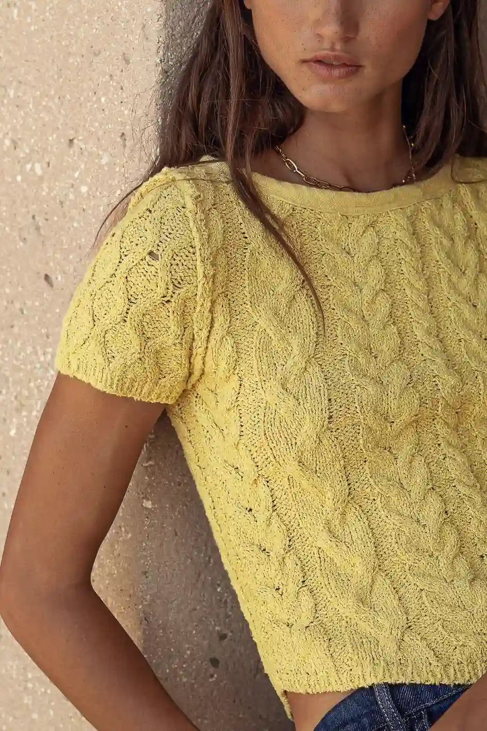 Jane Sweater Top in Yellow | Bohme