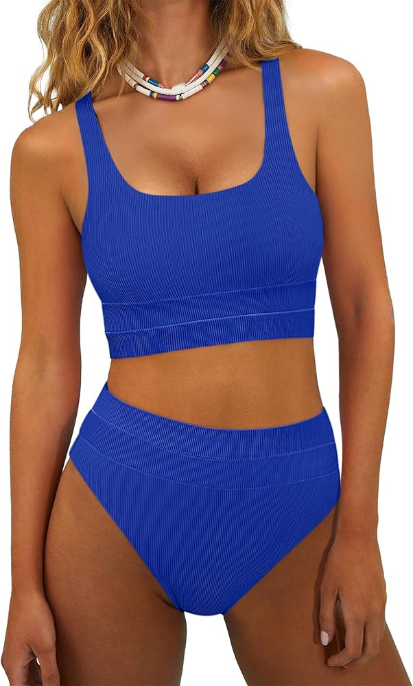 ANRABESS Bikini Sets for Women Summer 2026 High Waisted 2 Piece Bathing Suit Tummy Control Swimsu... | Amazon (US)
