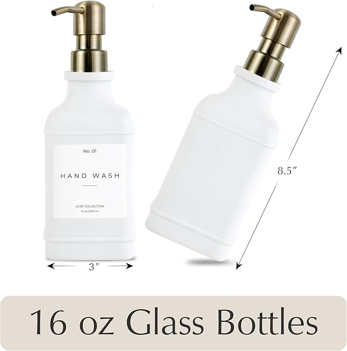 Emerson Essentials Soap Dispenser, Dish Soap Dispenser, Soap Bottle Bathroom Set, Hand Soap Dispe... | Amazon (US)