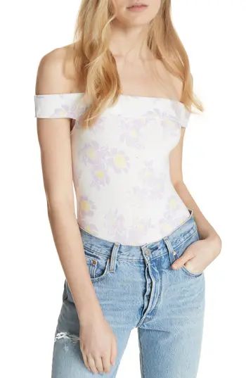 Women's Free People So Much Off The Shoulder Bodysuit, Size X-Small - Ivory | Nordstrom