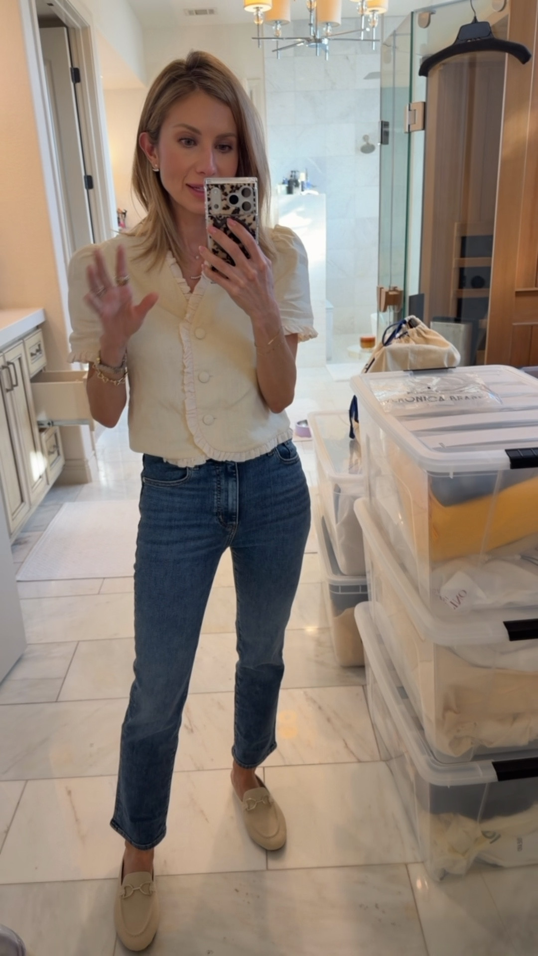 Outfit Look✨
Jeans size 25
Top XS
Shoes TTS and color is Sandstone #LTKShoeCrush

#LTKPetite #LTKOver40