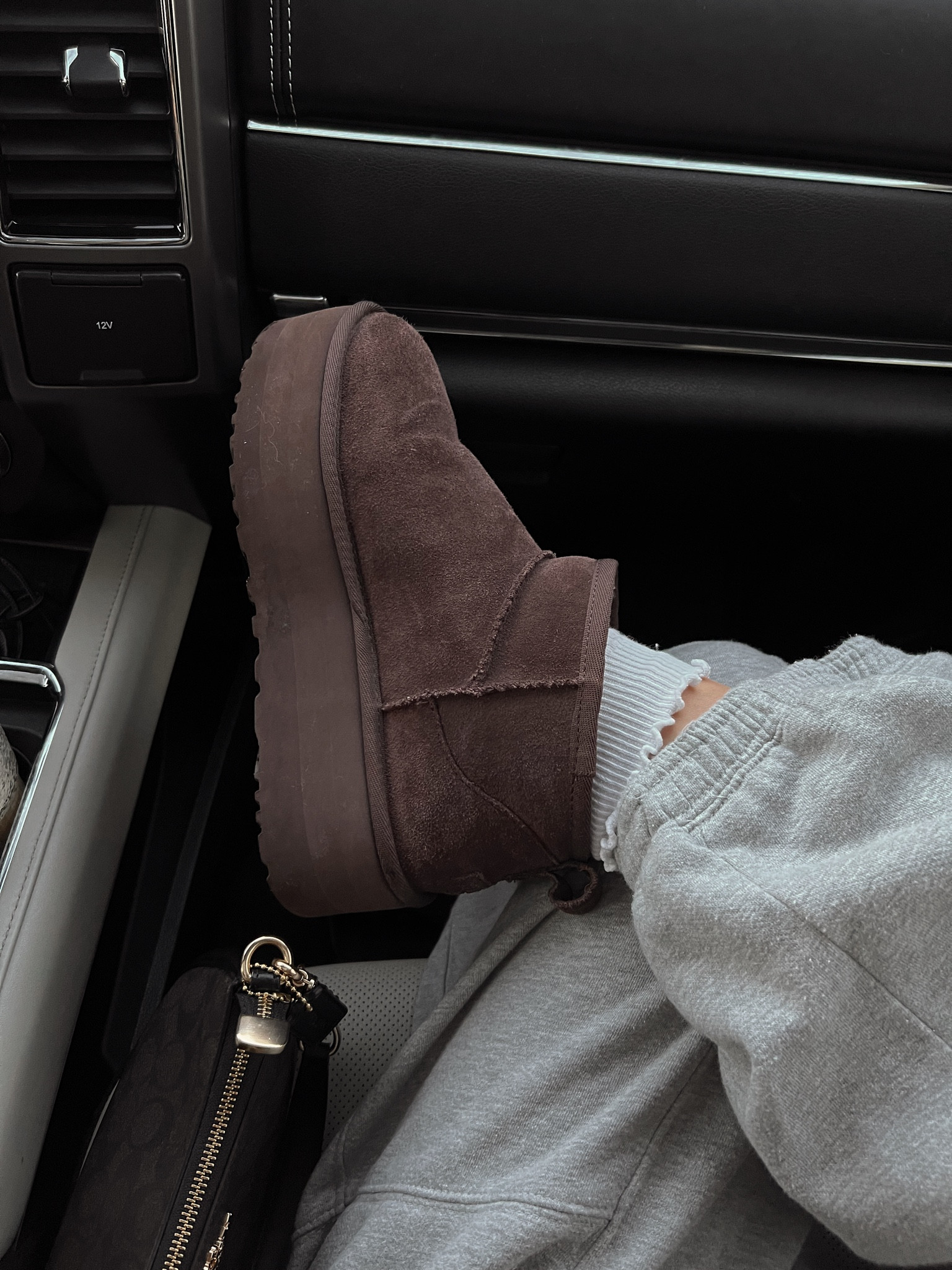 Fave shoes right now the platform uggs are truly COMFY and cute I love the extra height!! I’m a 8 and I buy the 8. I wouldn’t size down they run true to size and so plush and comfy. I also linked similar on Amazon that I bought last year they are also amazing quality and so similar for less $$ if you want to spend less!! 