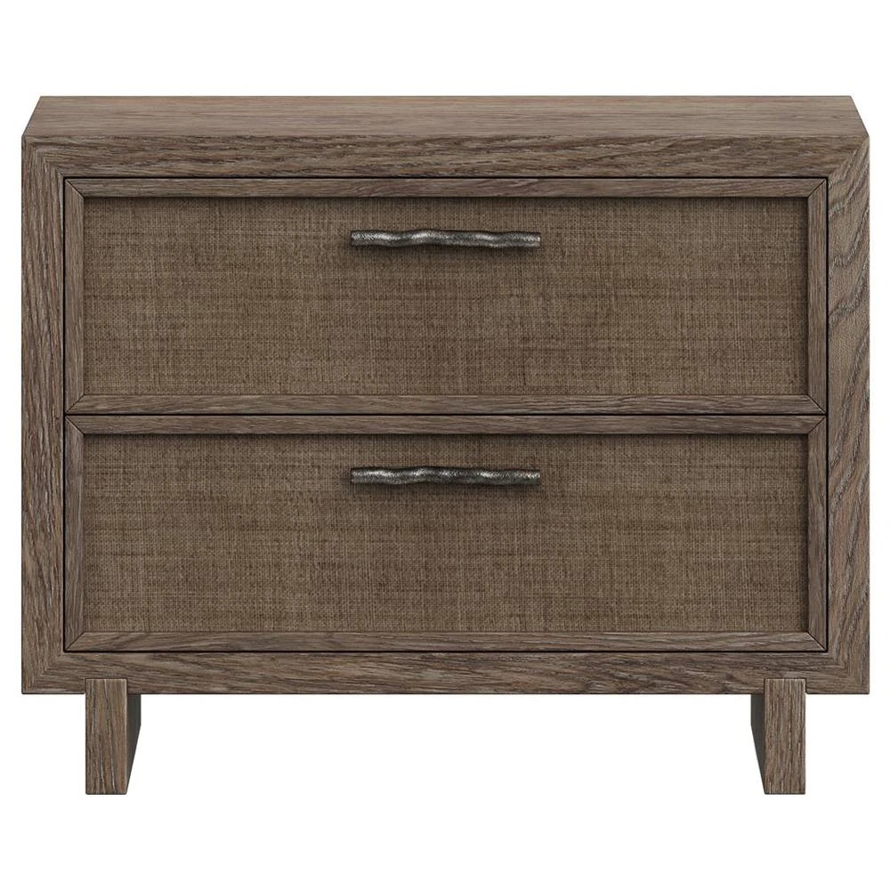 Ingrid Modern Classic Brown Wood Nightstand | Kathy Kuo Home