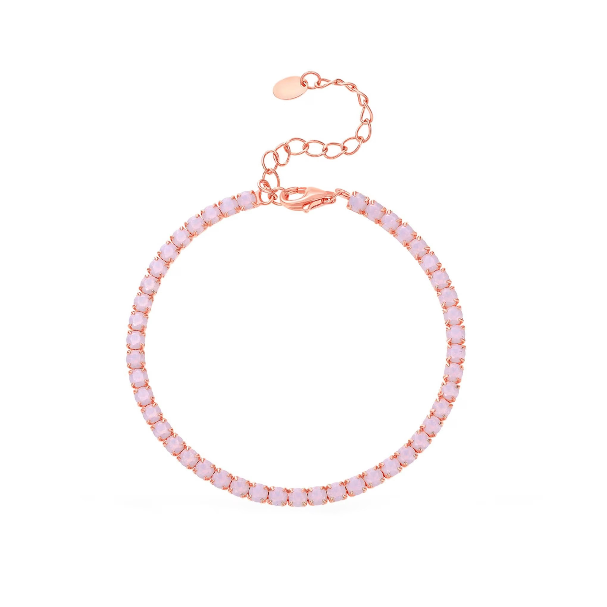 Rose Gold Pink River Tennis Bracelet | Wolf & Badger